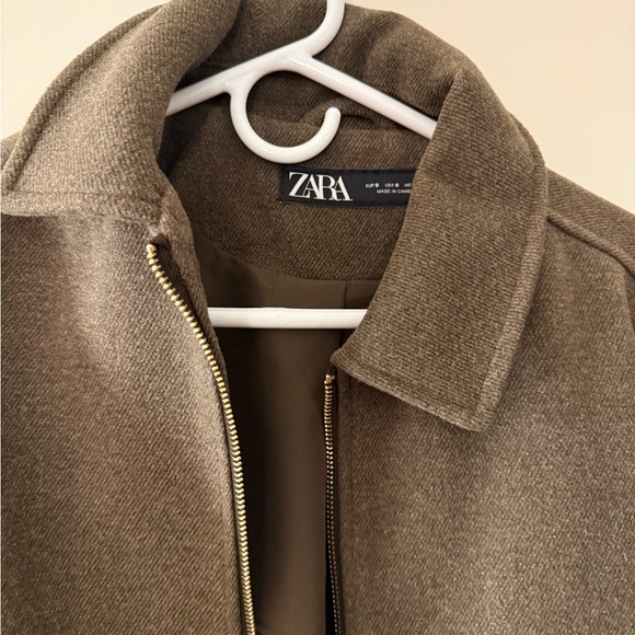 Zara Women's Brown Bomber Jacket - Picture 3 of 3